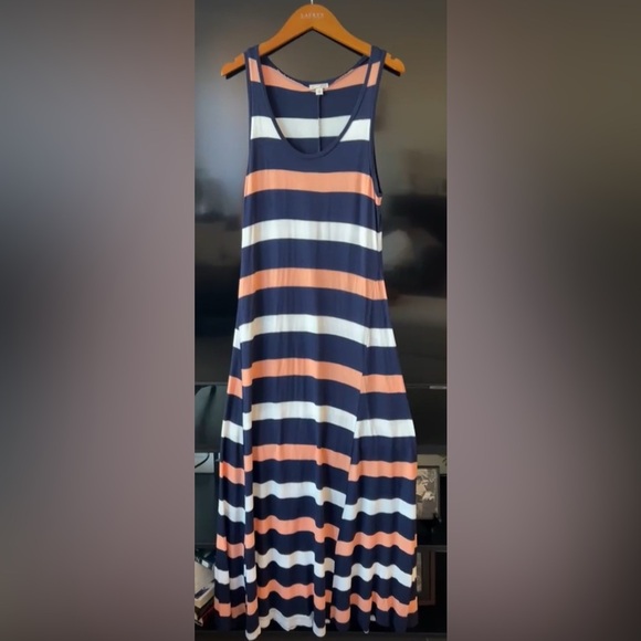 GAP Sleeveless Striped Maxi Tank Dress Size S - Picture 9 of 9